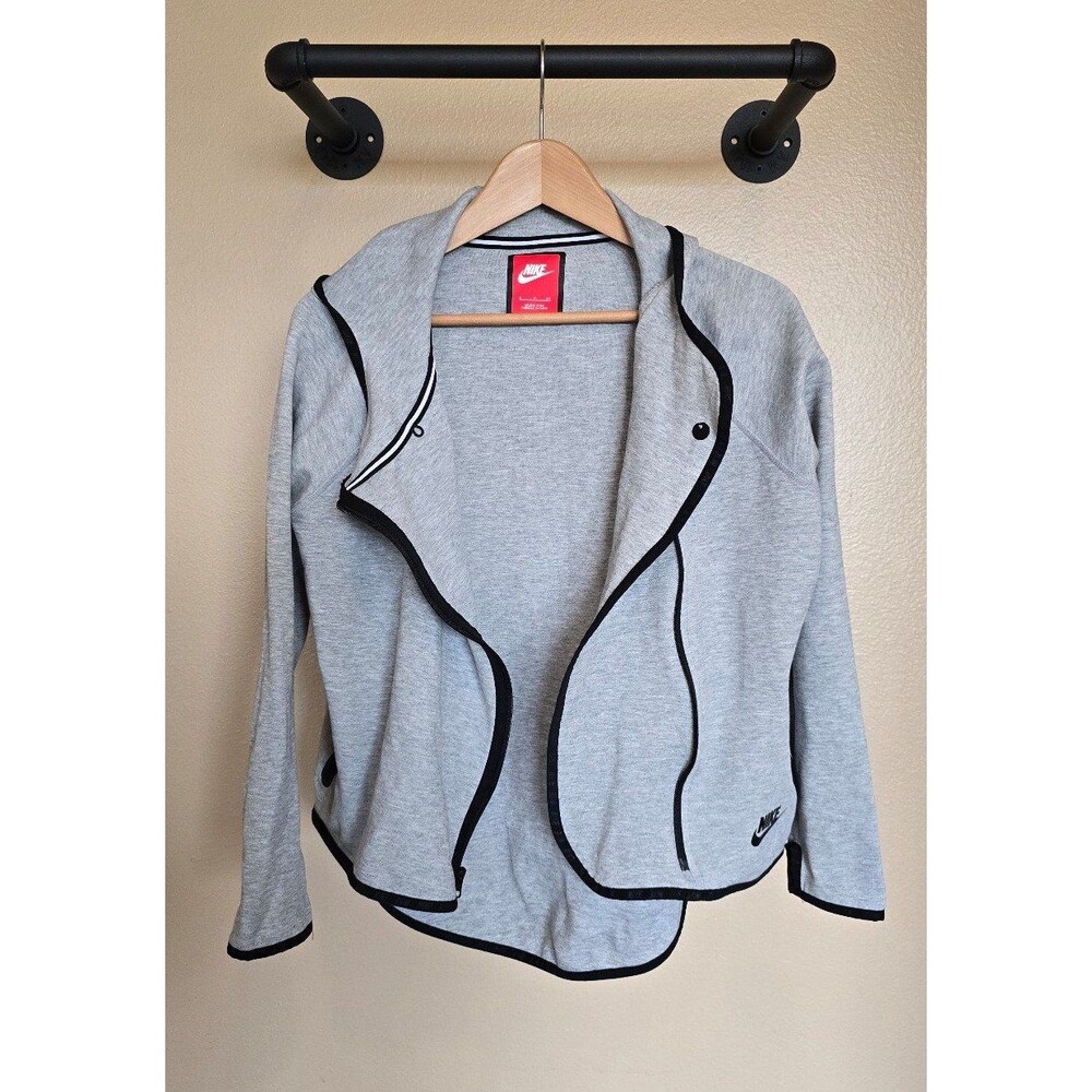 Nike‎ Tech  Full Zip Hooded Sweatshirt Women's Size Small Gray